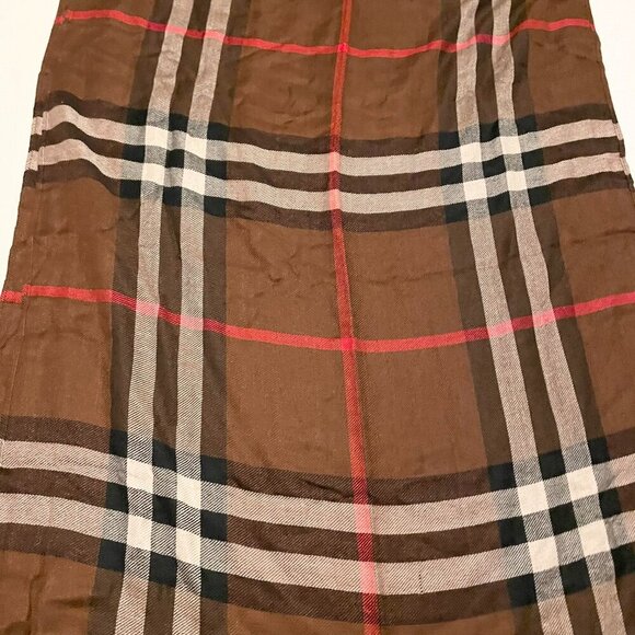 Pashmina Checkered Plaid Scarf Fringed 68 x 25 Inch - Picture 16 of 16